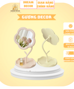 Gương decor để bàn trang điểm hình hoa Dreamdecor